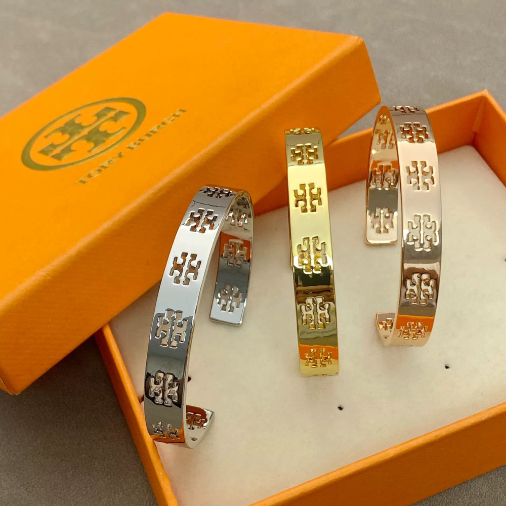 Tory Burch Hollow Alphabet Metal Bangle